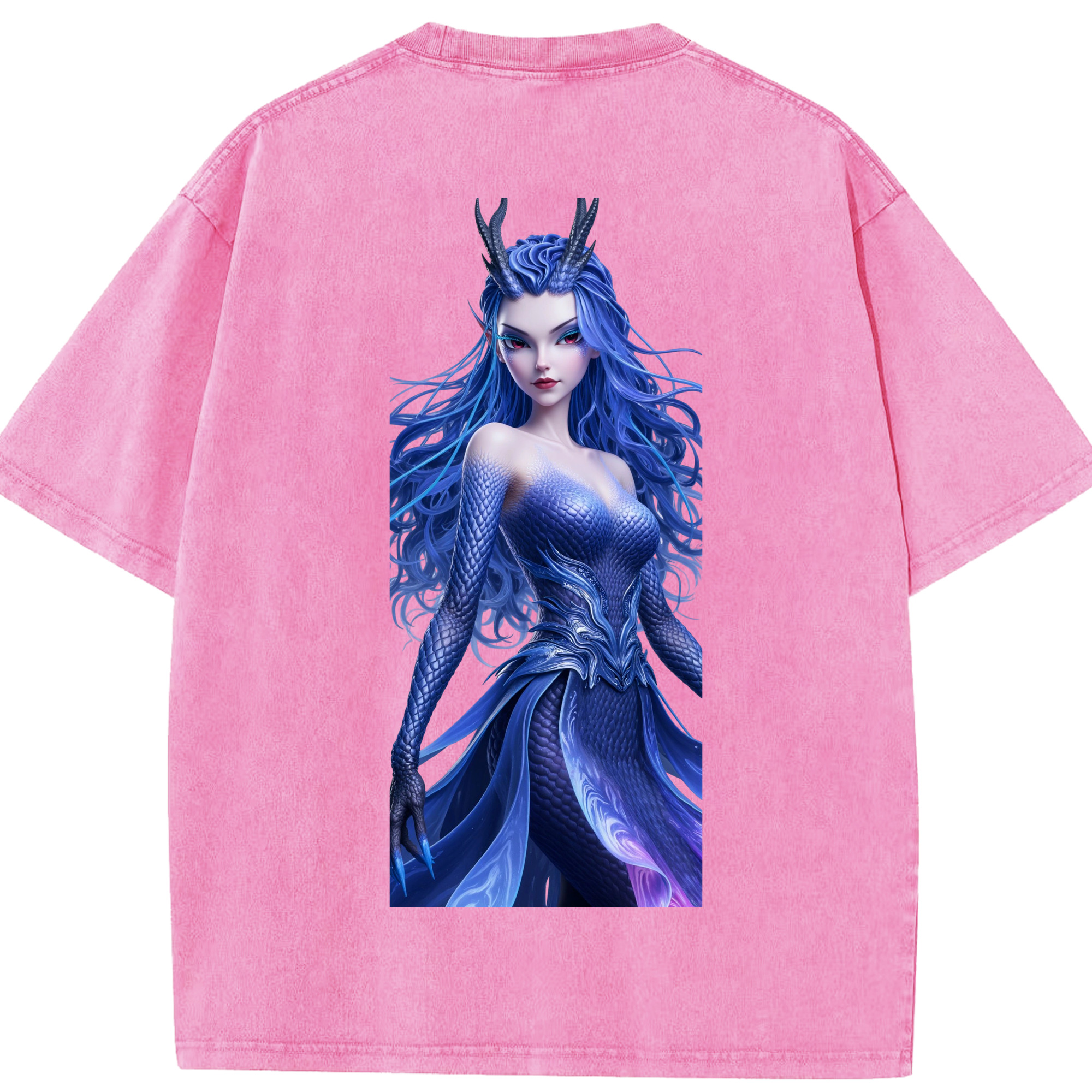 （画像用） Ne Zha 2 ナタ 魔童の大暴れ 綿100% ヴィンテージ風 半袖Tシャツ（背面プリント）